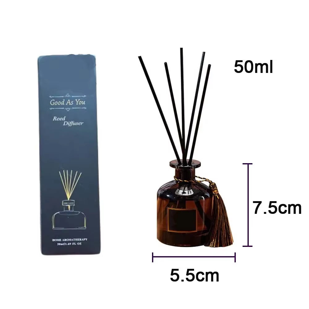 Fragrance Decoration Rattan Sticks Purifying Air Aroma Diffuser Set Aromatherapy Living Room Office No Fire Essential Oil 50Ml