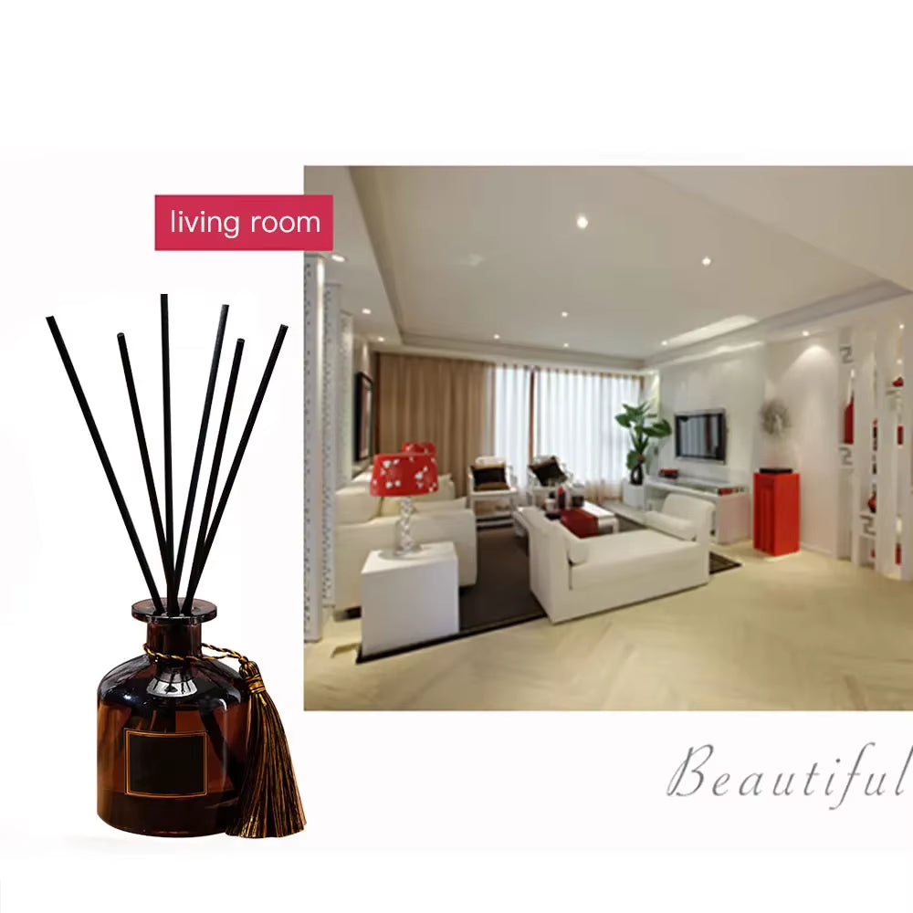 Fragrance Decoration Rattan Sticks Purifying Air Aroma Diffuser Set Aromatherapy Living Room Office No Fire Essential Oil 50Ml
