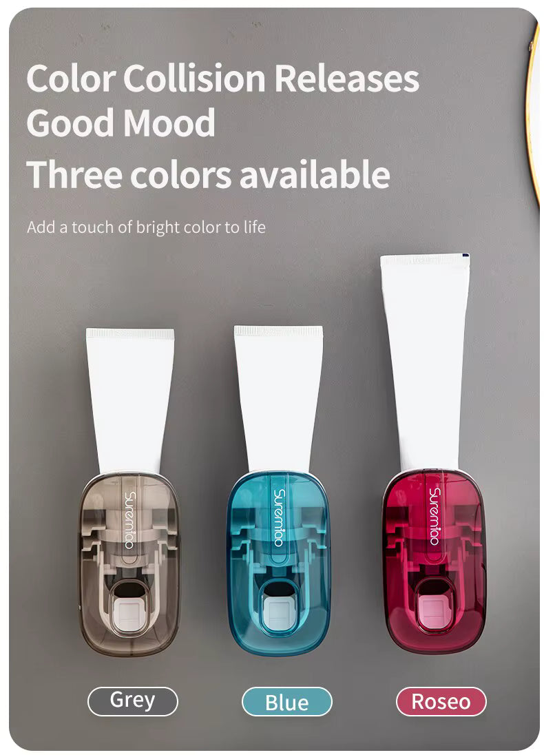 1 PCS Automatic Toothpaste Dispenser Bathroom Accessories Wall Mount Lazy Toothpaste Squeezer Toothbrush Holder
