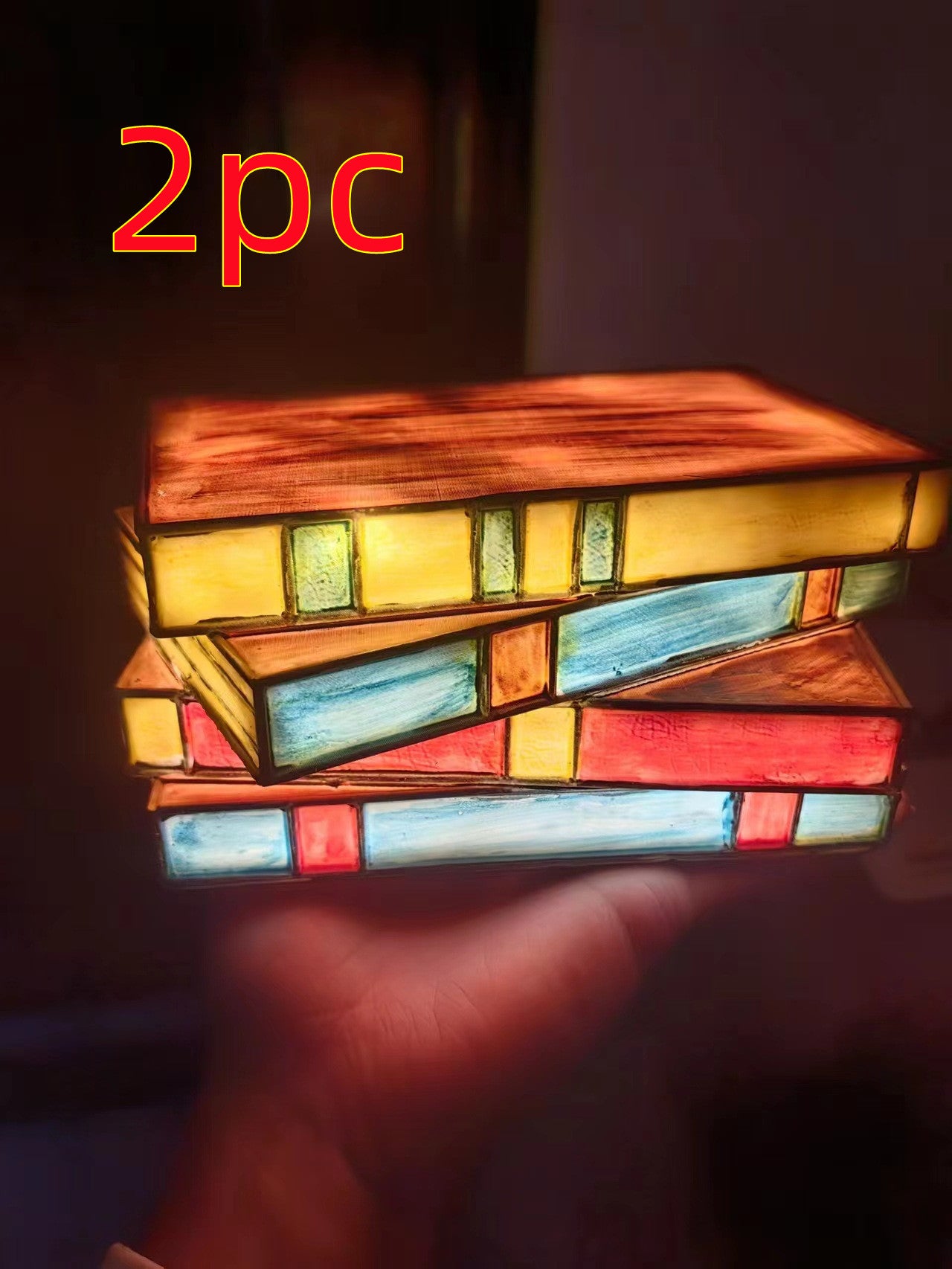 Stacked Books Lamp Nightstand Desk Lamps