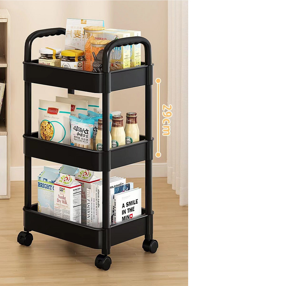 3 Tier Storage Trolley Cart On Wheels Kitchen Bathroom