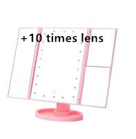 Three-sided Foldable Magnifying Desktop Makeup Mirror