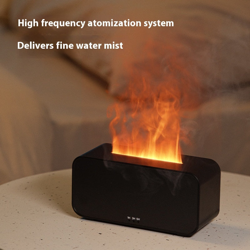Flame Effect Aroma Diffuser & Humidifier - USB Ultrasonic Mist Lamp