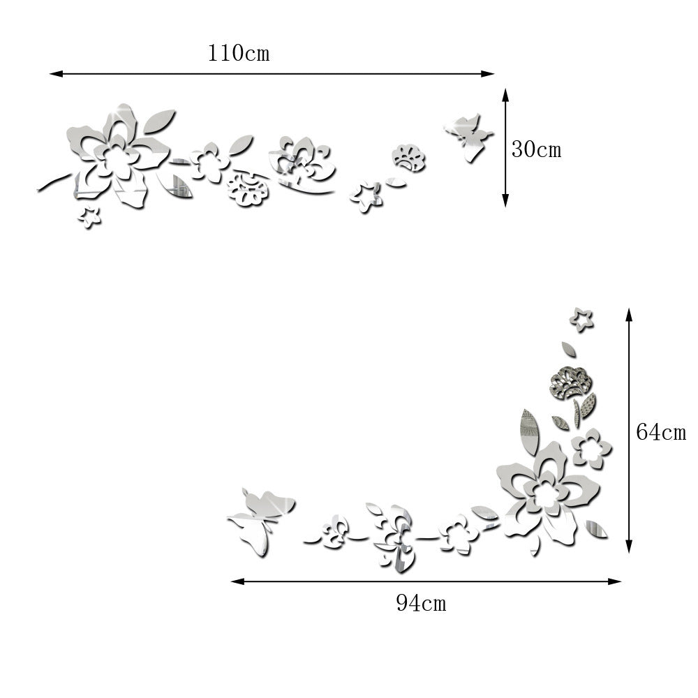 Glass Decoration Mirror Wall Stickers