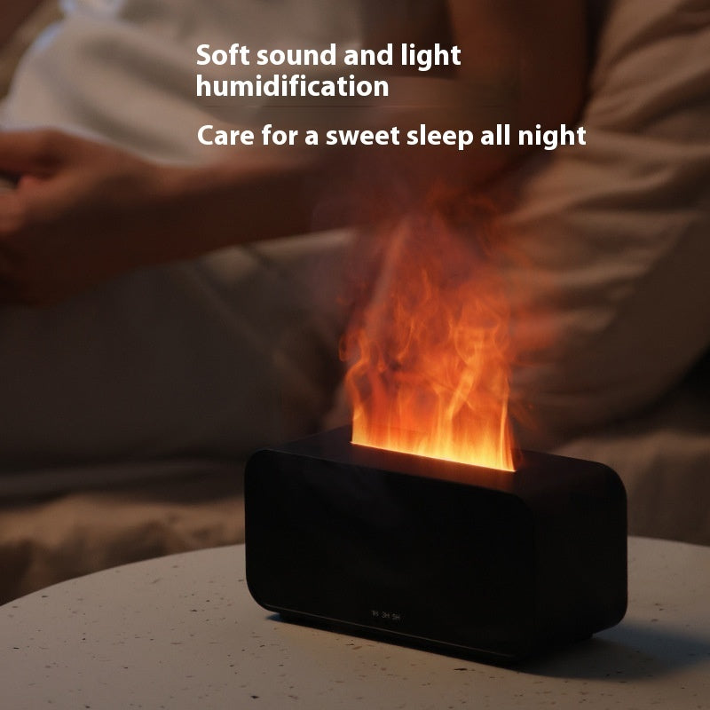Flame Effect Aroma Diffuser & Humidifier - USB Ultrasonic Mist Lamp
