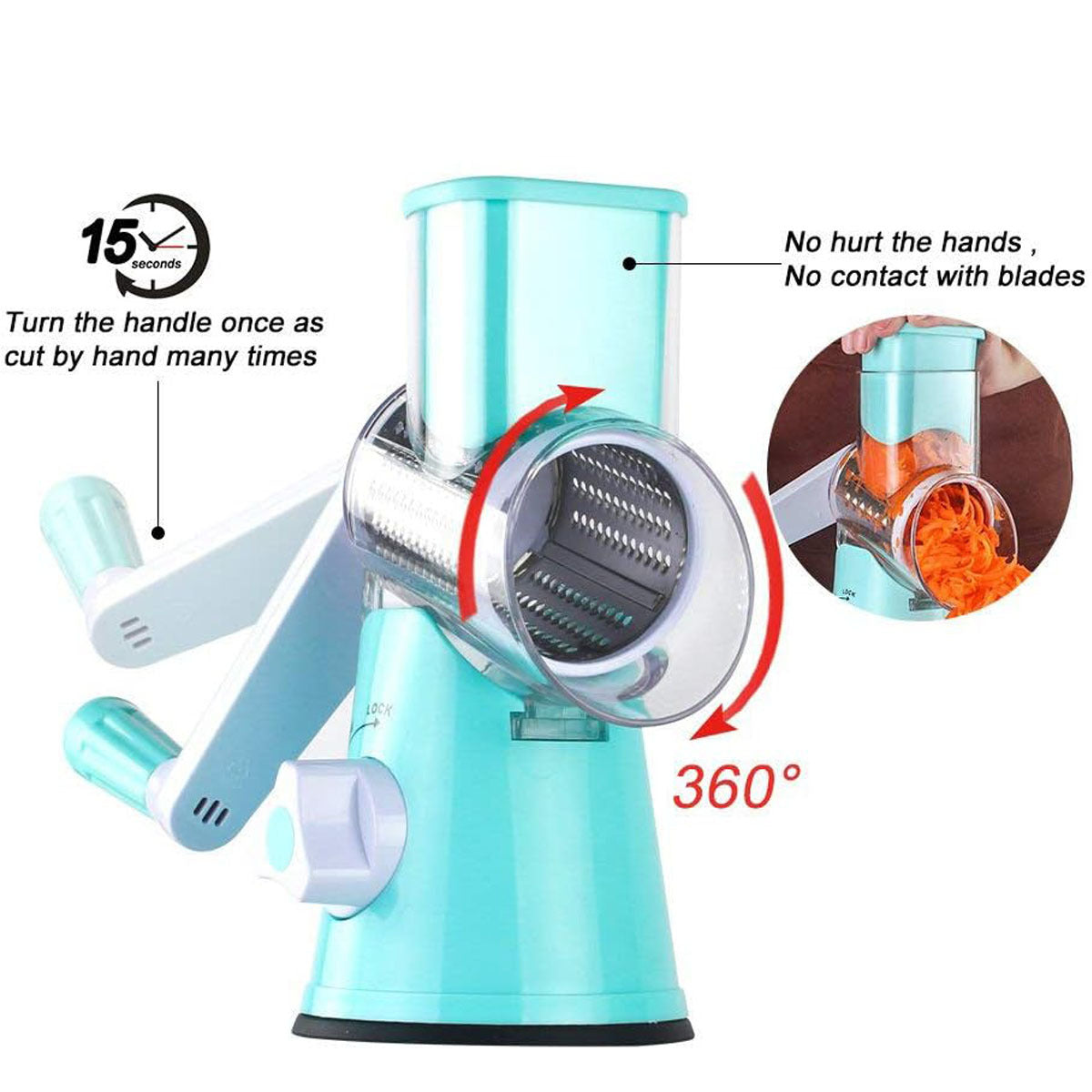 Manual Vegetable Slicer & Spiral Cutter