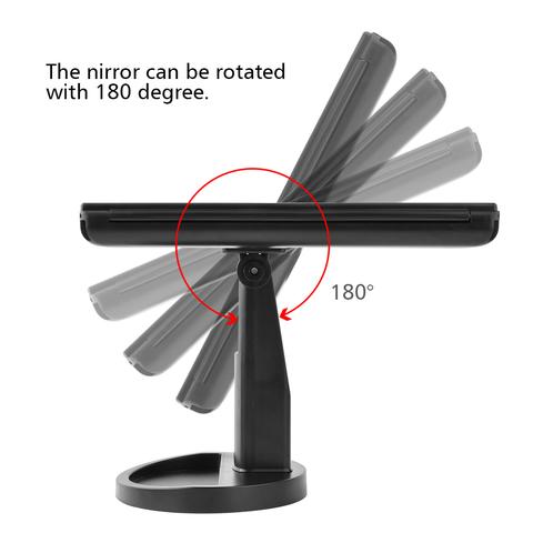 Three-sided Foldable Magnifying Desktop Makeup Mirror