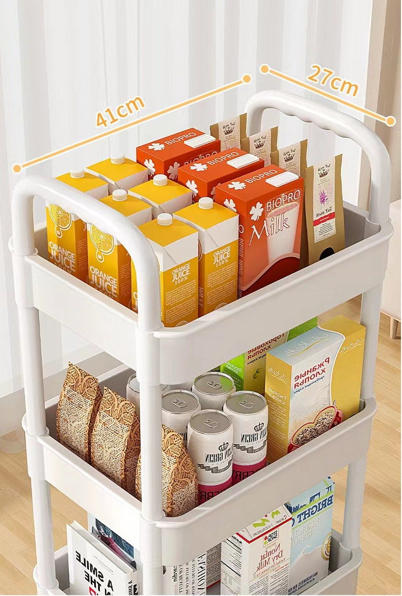 3 Tier Storage Trolley Cart On Wheels Kitchen Bathroom