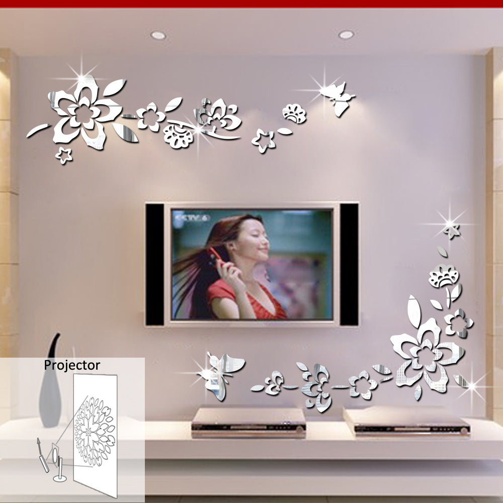 Glass Decoration Mirror Wall Stickers