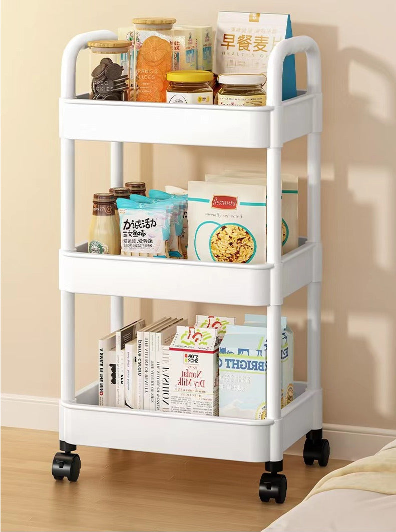 3 Tier Storage Trolley Cart On Wheels Kitchen Bathroom