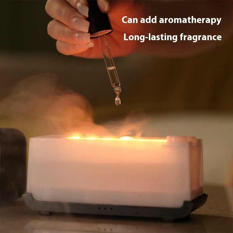 Flame Effect Aroma Diffuser & Humidifier - USB Ultrasonic Mist Lamp