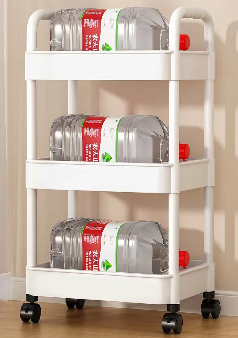 3 Tier Storage Trolley Cart On Wheels Kitchen Bathroom